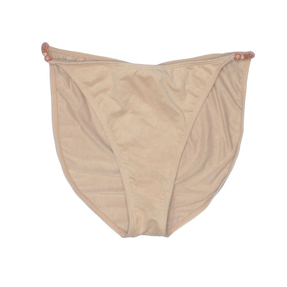 3 For $12! Nude Beaded Suede Bikini Bottom Size Large